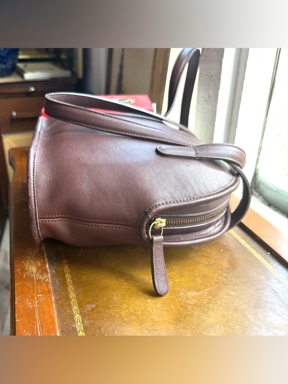 VTG Coach Asheville Zip | No. 9089 | Mahogany | Beautifully Aged - Picture 8 of 15